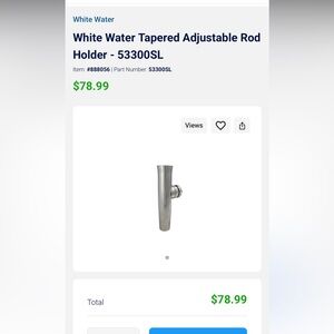 White Water Tapered adjustable Rod Holder